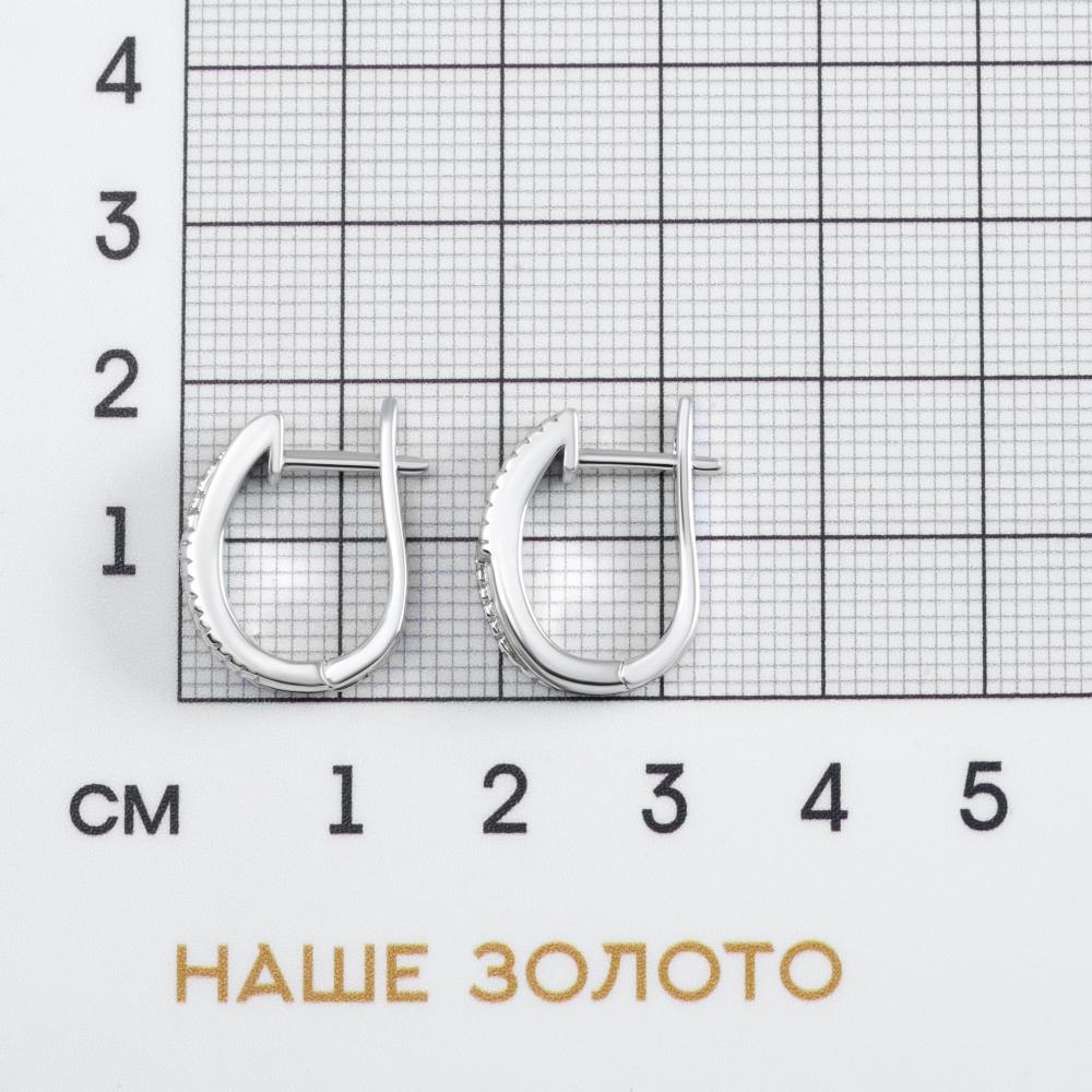 Серебряные серьги  ПУЦЗ-Е1472-5-Х-В-НЦЕ-Х-В