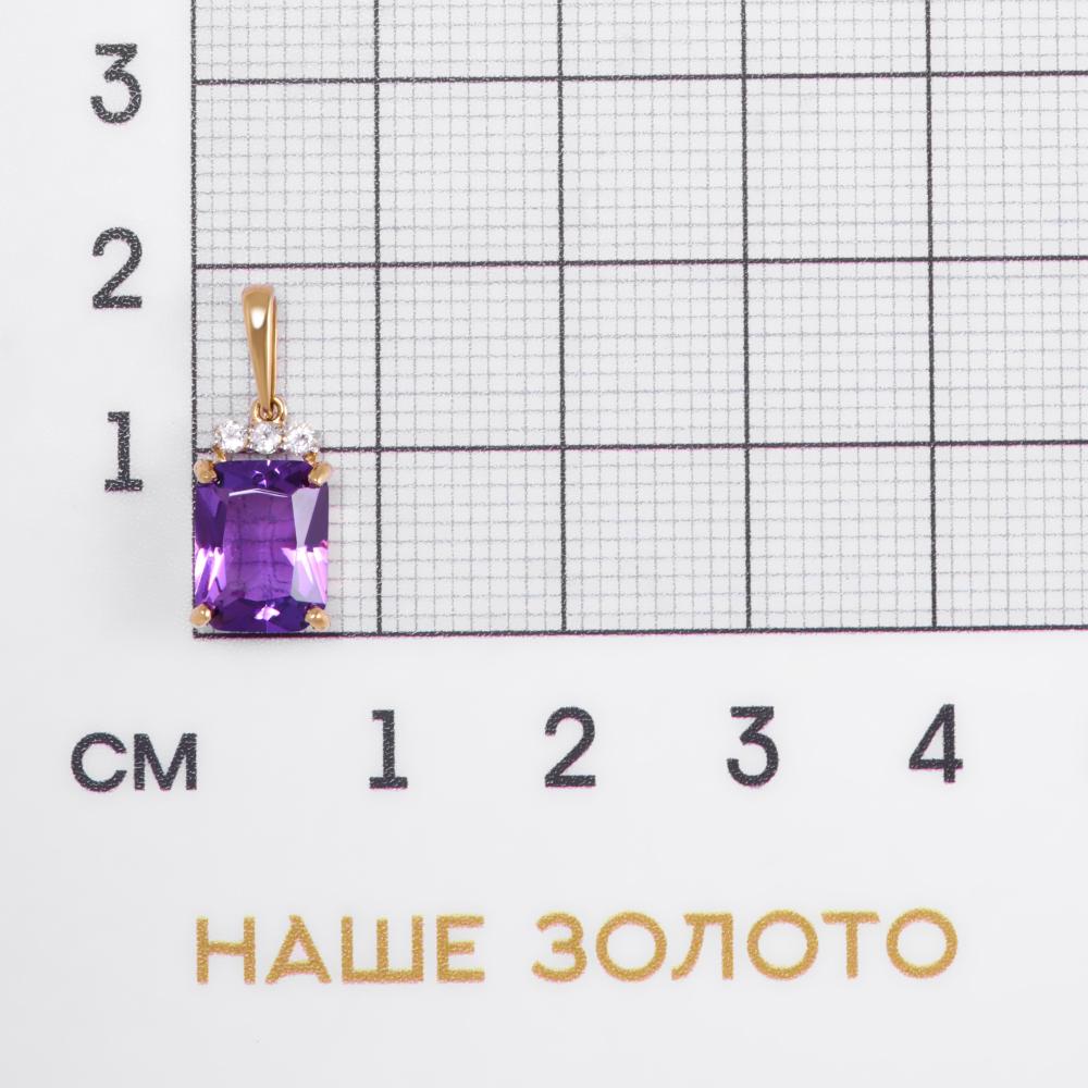Золотая подвеска Ювелирные традиции из красного золота 585 пробы ЮИП122-7728Ам