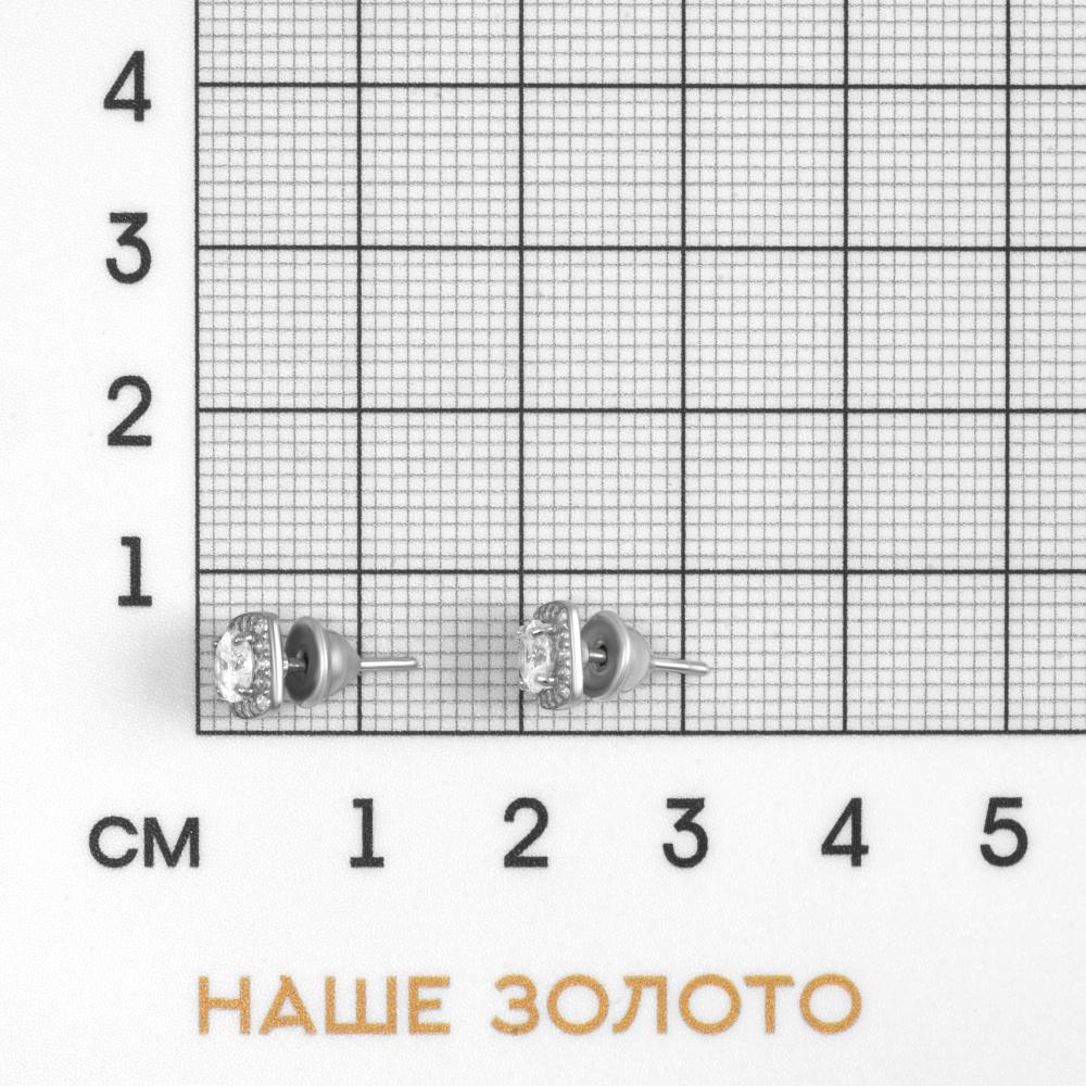 Серебряные серьги гвоздики Золотые купола ЗК6001141-00775