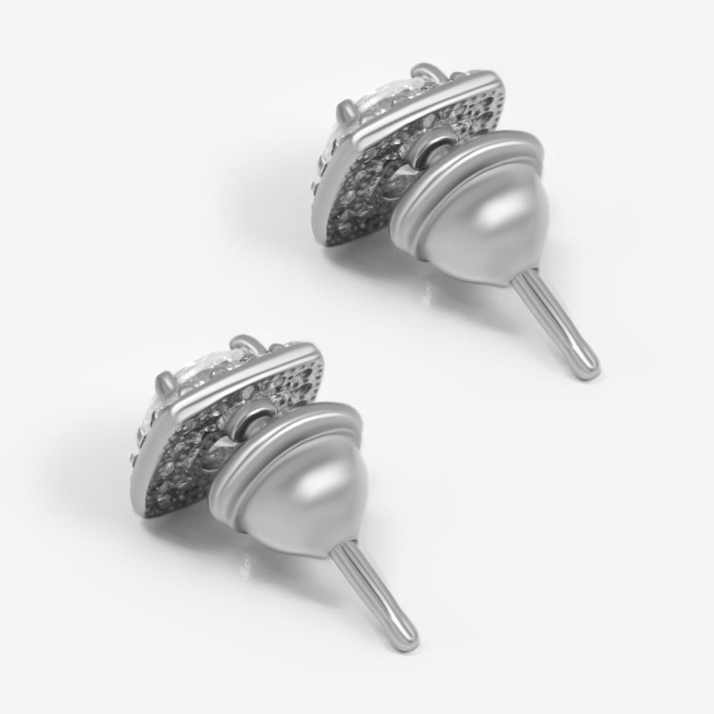 Серебряные серьги гвоздики Золотые купола ЗК6001141-00775