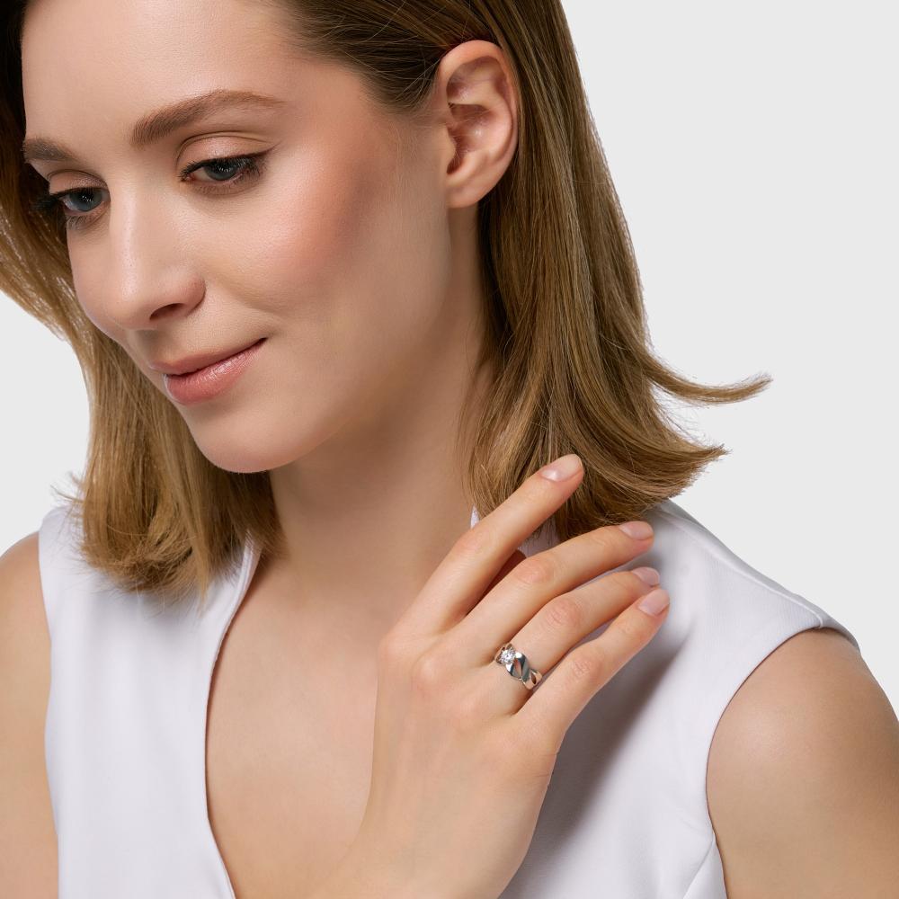 Серебряное кольцо Золотая подкова ЯВ802-01882-01-00-20-00