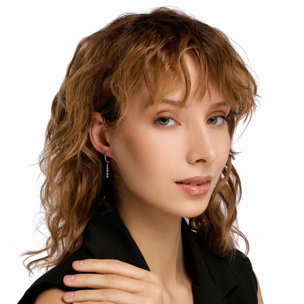 Золотые серьги подвесные New gold из красного золота 585 пробы НЮ095928_02_02_011_3484бр
