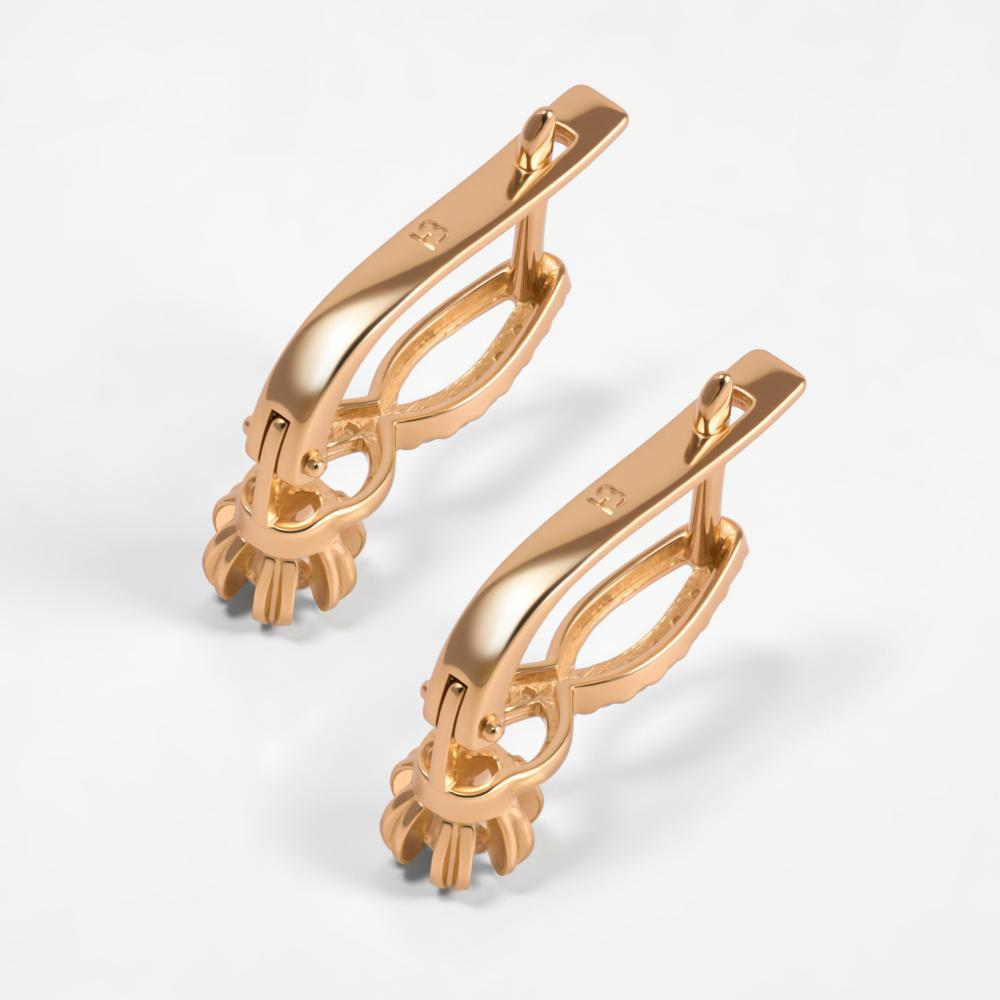 Золотые серьги New gold из красного золота 585 пробы НЮ102020291355бр