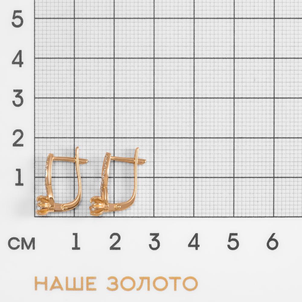 Золотые серьги New gold из красного золота 585 пробы НЮ102020291355бр
