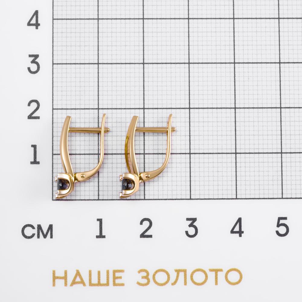 Золотые серьги Ювелирные традиции из красного золота 585 пробы ЮИС112-7520С