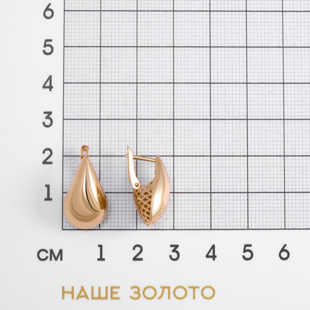 Золотые серьги Алекси из красного золота 585 пробы А3023234