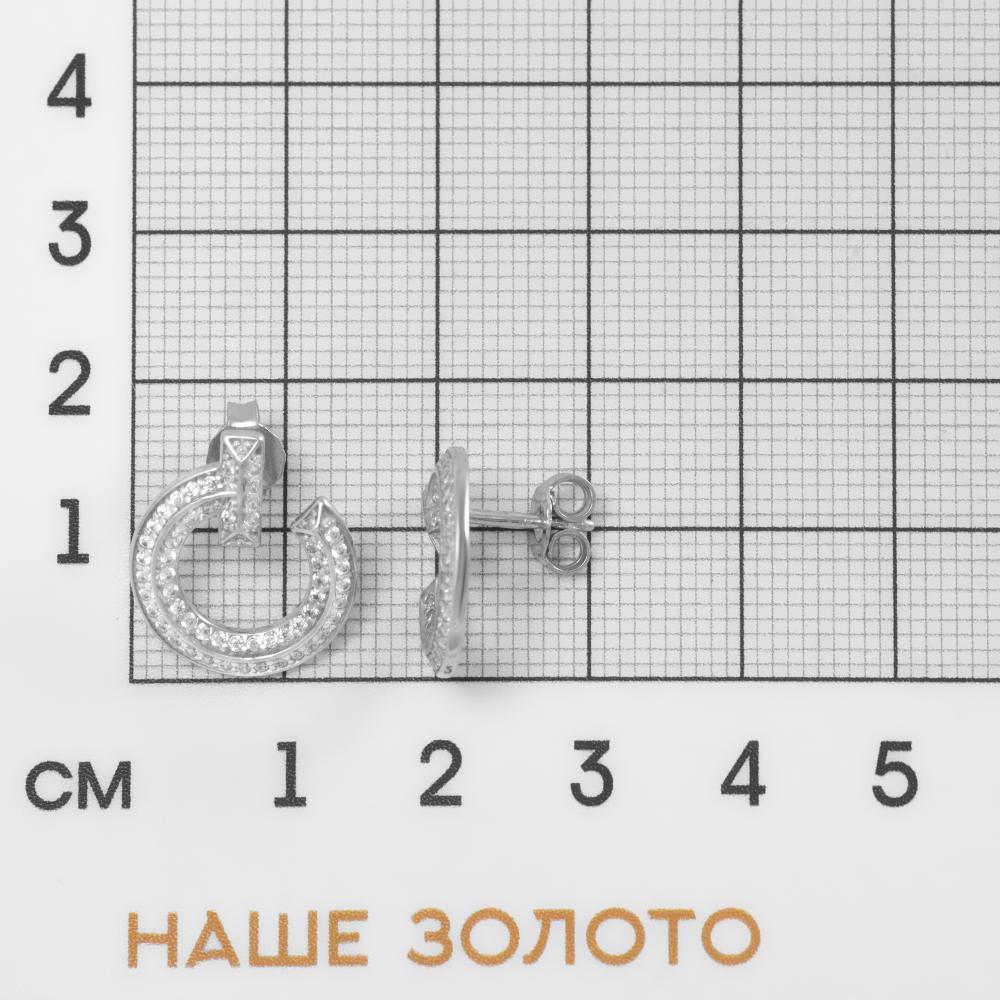 Серебряные серьги гвоздики Талант ТБ12-72-0001-15481
