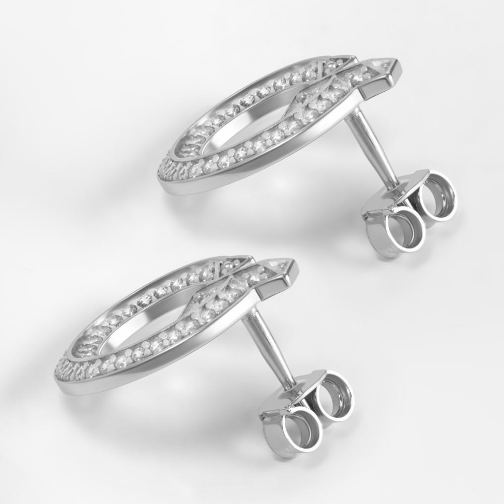 Серебряные серьги гвоздики Талант ТБ12-72-0001-15481