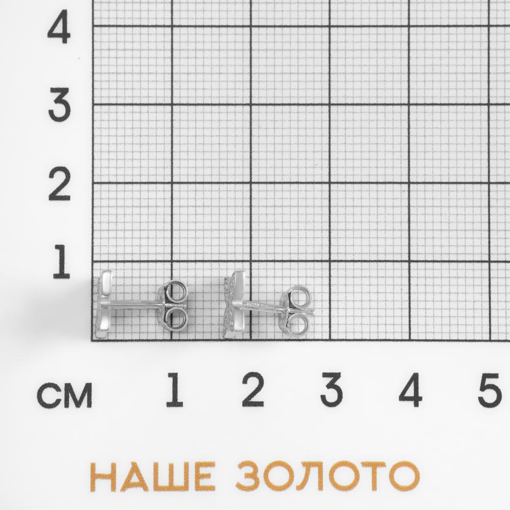 Серебряные серьги гвоздики Талант ТБ12-72-0001-15249