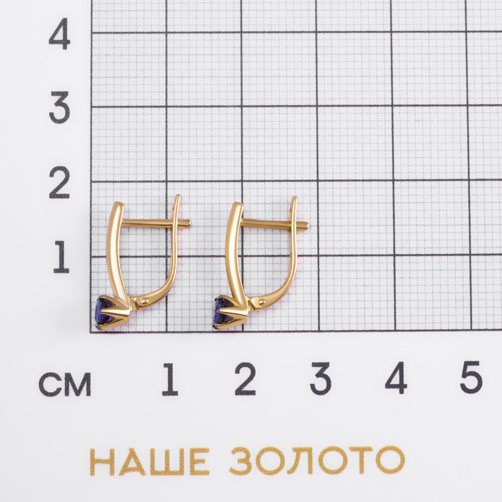 Золотые серьги Ювелирные традиции из красного золота 585 пробы ЮИС114-6796ГТС