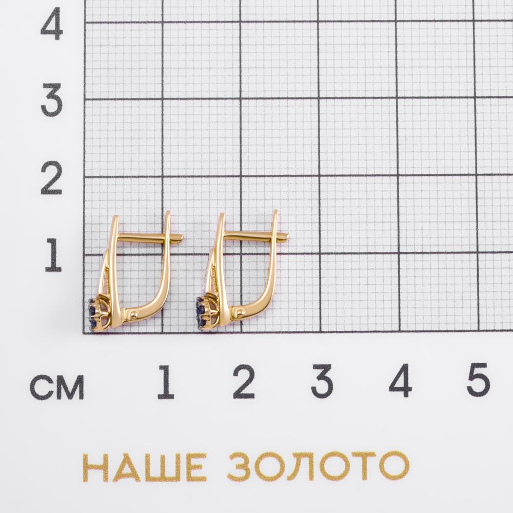 Золотые серьги Ювелирные традиции из красного золота 585 пробы ЮИС115-5253С
