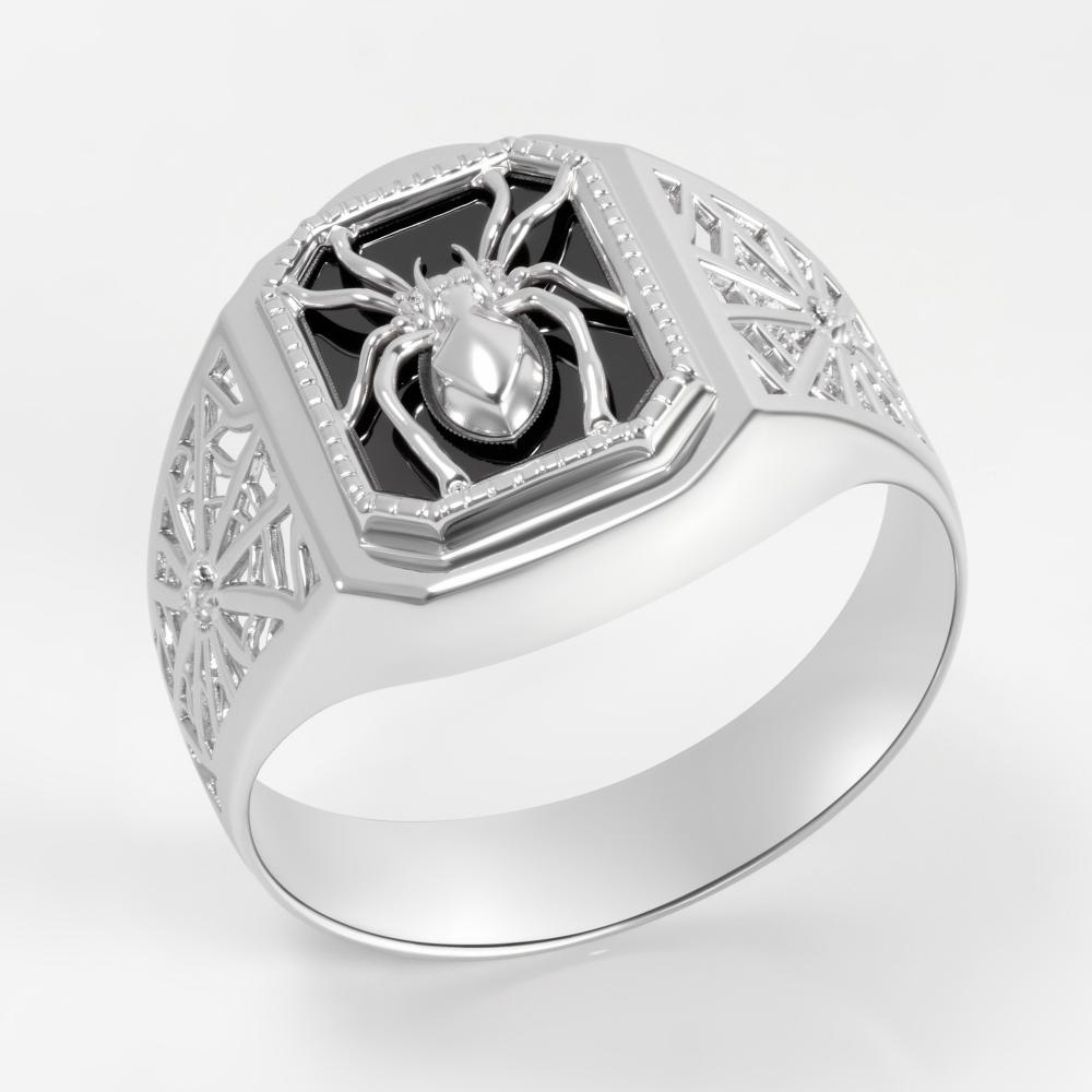 Серебряная печатка с фианитами