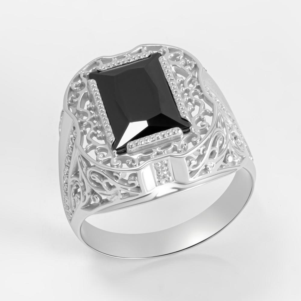 Серебряная печатка с фианитами