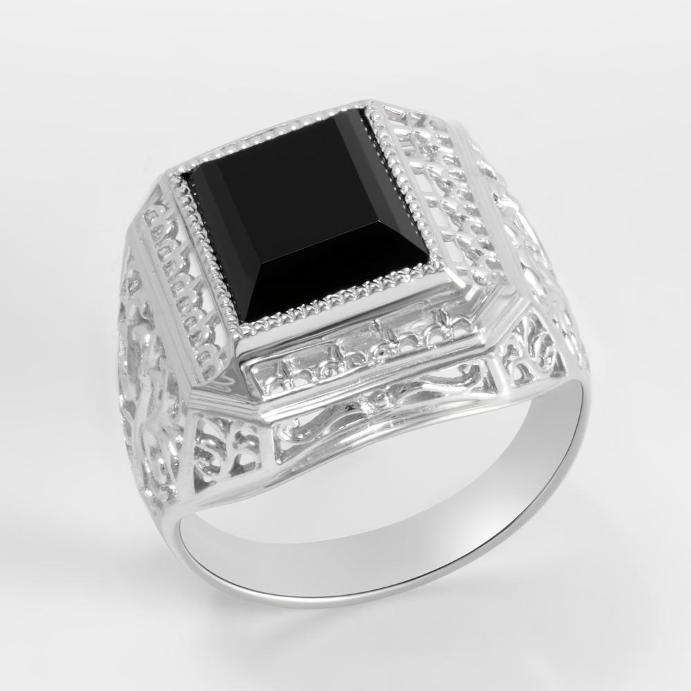 Серебряная печатка с агатами