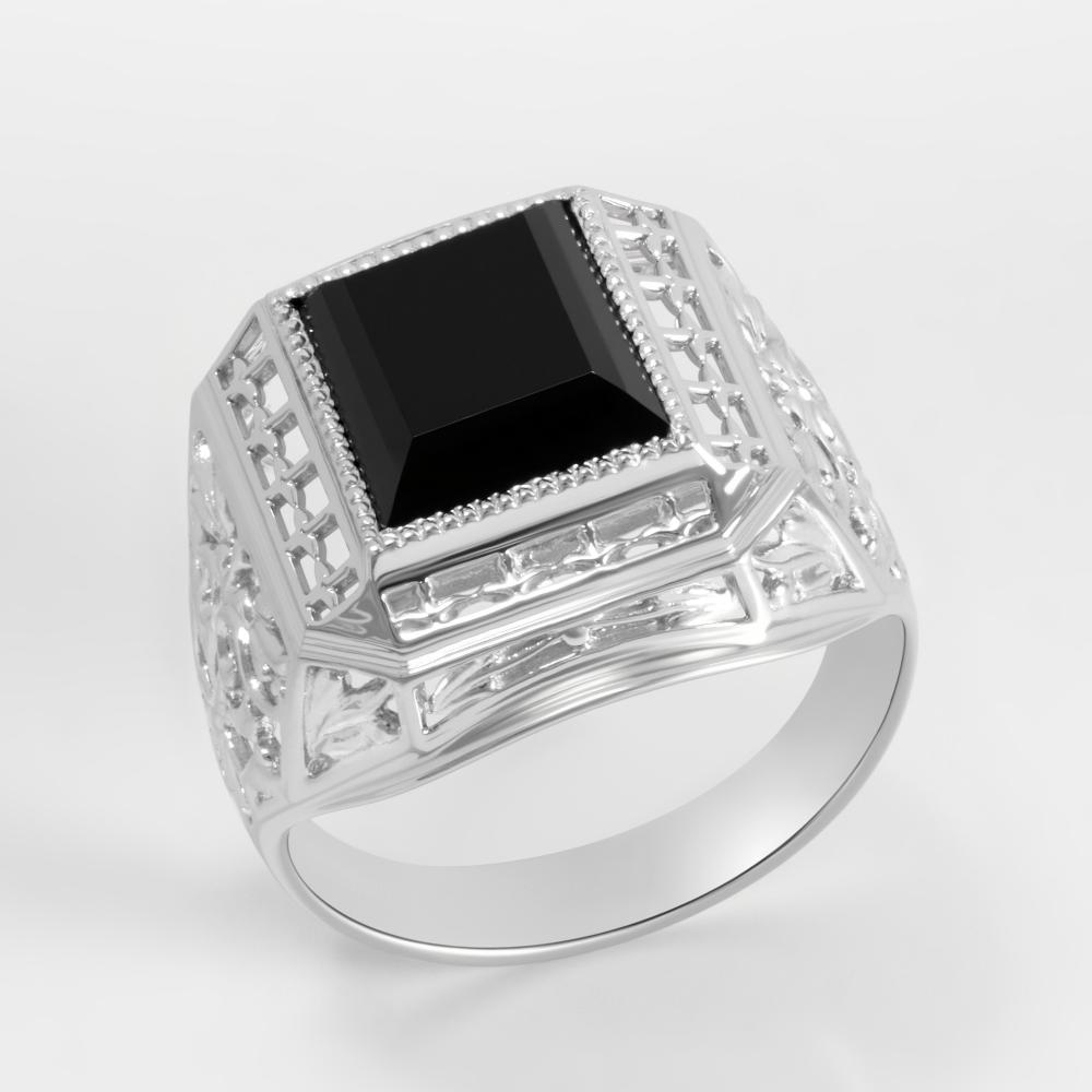 Серебряная печатка с агатами