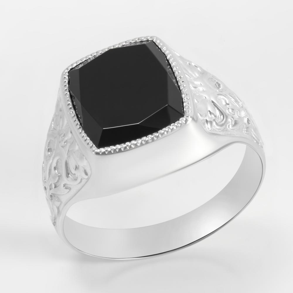 Серебряная печатка с агатами