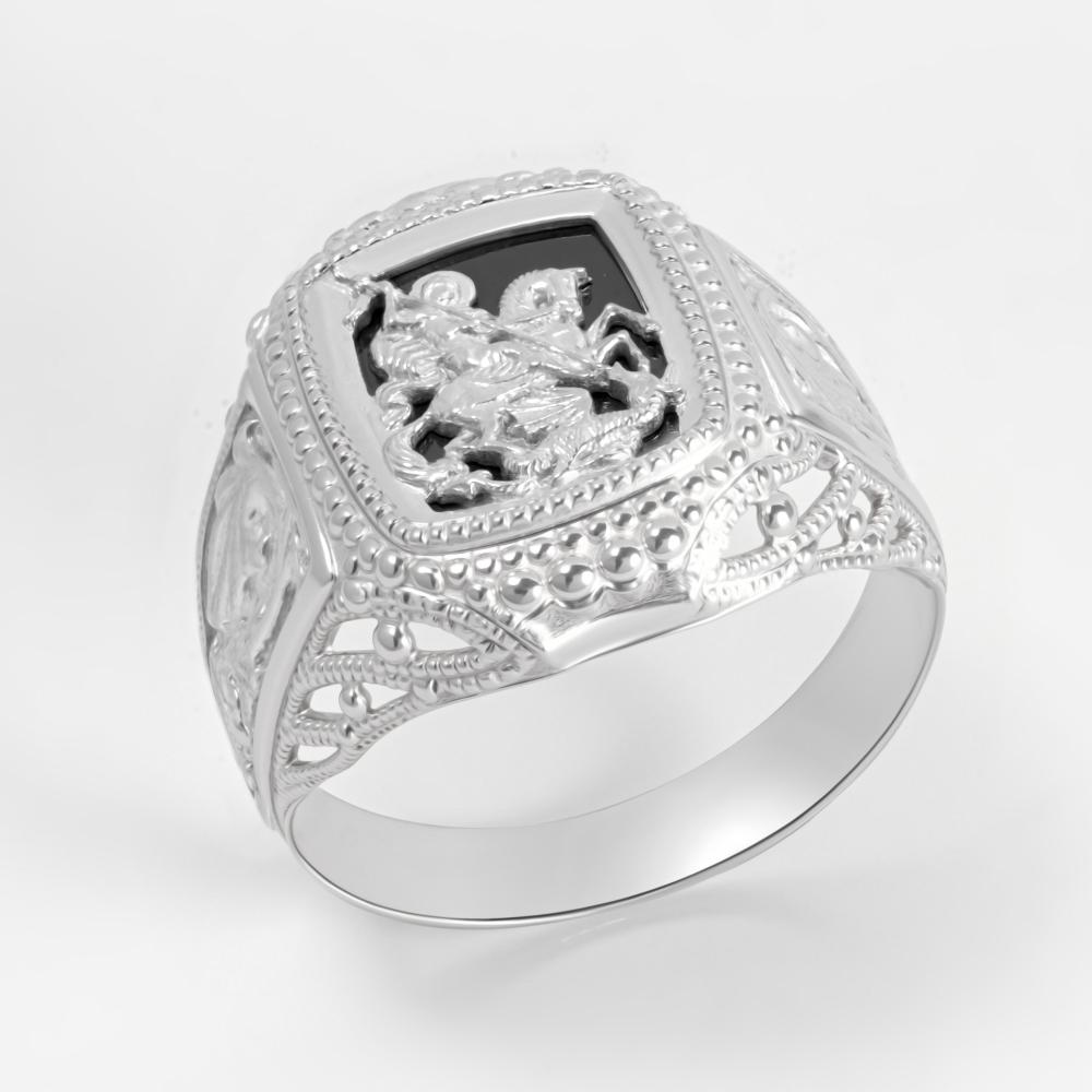 Серебряная печатка с фианитами