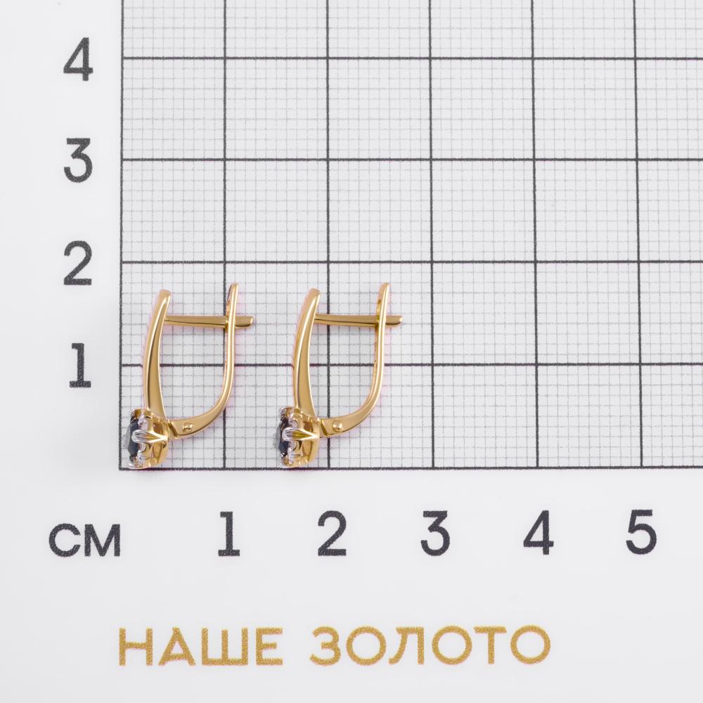 Золотые серьги Ювелирные традиции из красного золота 585 пробы ЮИС112-7428С