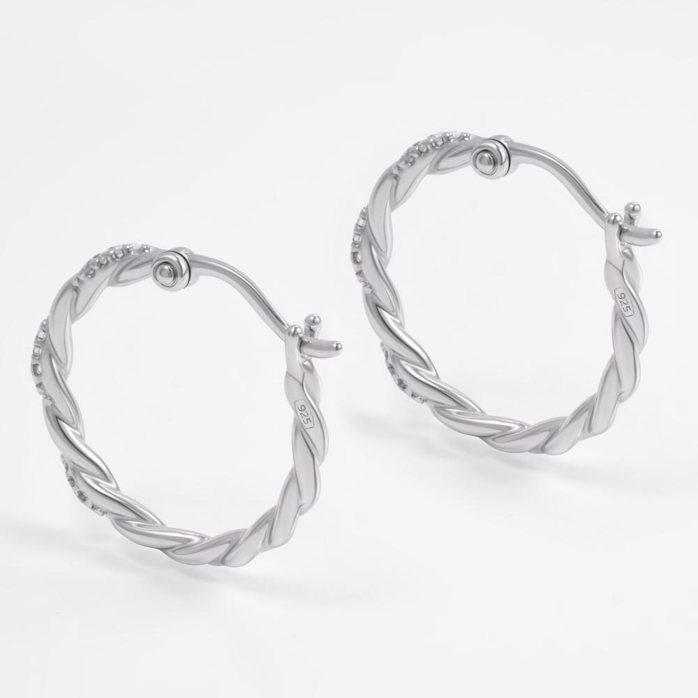 Серебряные серьги конго Вознесенский 6В11-1152