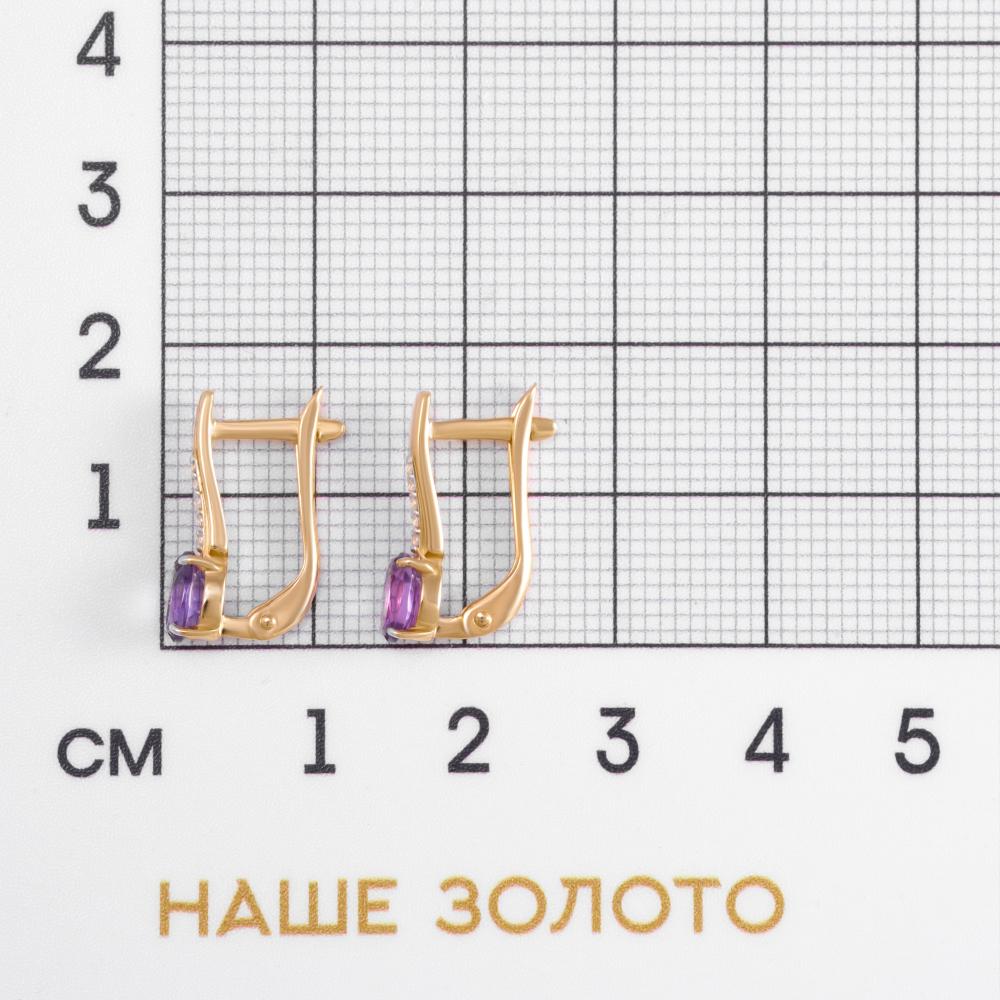 Золотые серьги Efremof из красного золота 585 пробы ЮПС13420249ам