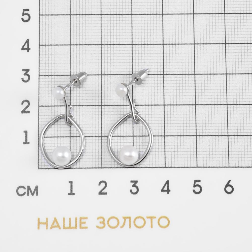 Серебряные серьги гвоздики  ПУПИ-Е02689-Х-В-ПН-Х-Х