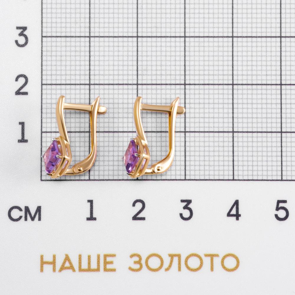 Золотые серьги Efremof из красного золота 585 пробы ЮПС13420398ам