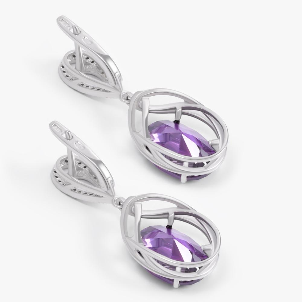 Серебряные серьги подвесные Альтеза А9С20270А