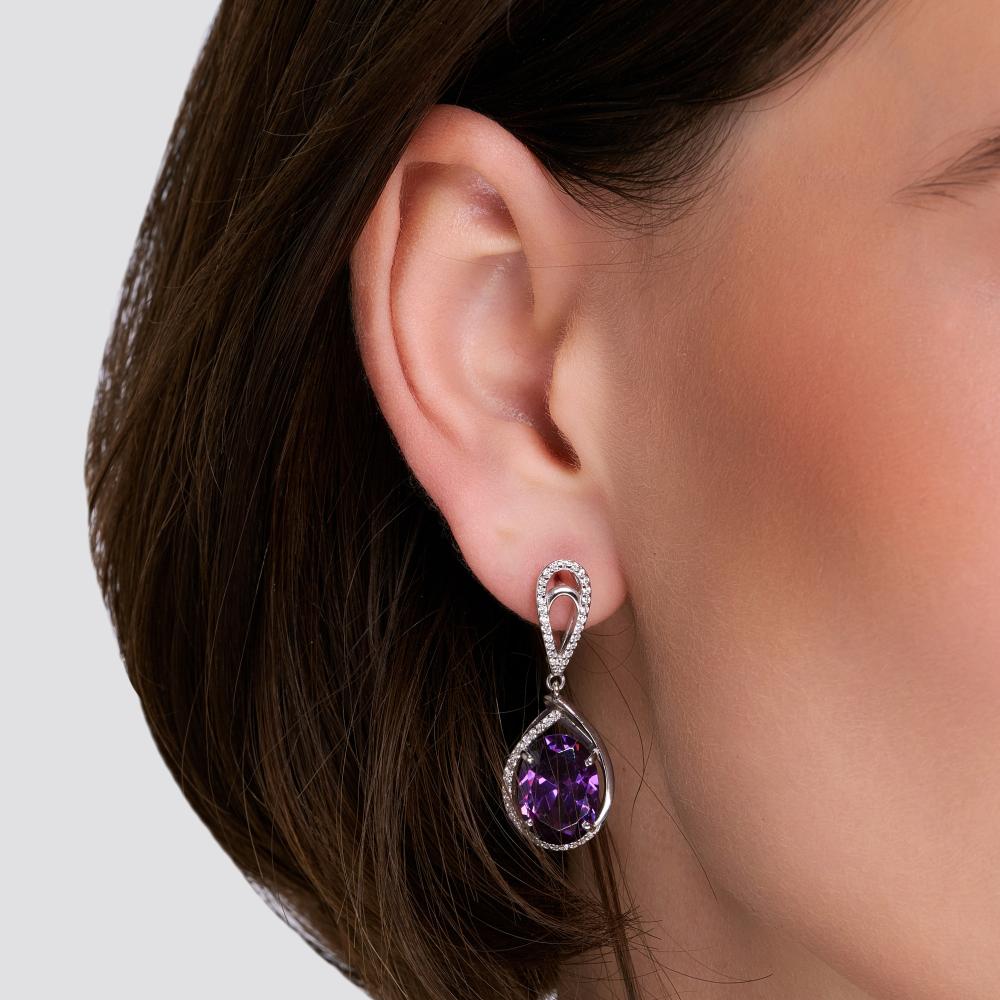 Серебряные серьги подвесные Альтеза А9С20270А