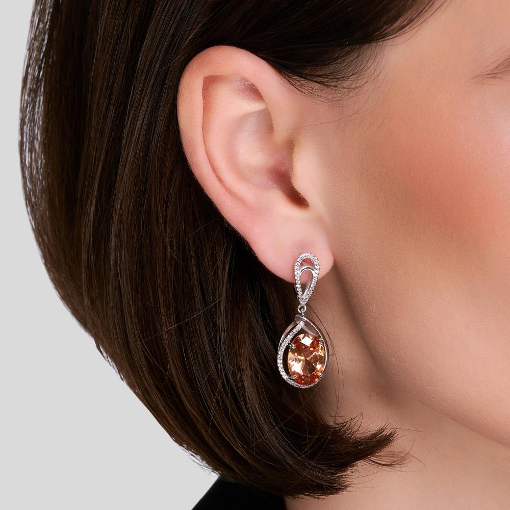 Серебряные серьги подвесные Альтеза А9С20270Ш