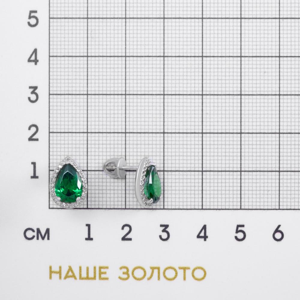 Серебряные серьги гвоздики Альтеза А9С20276З
