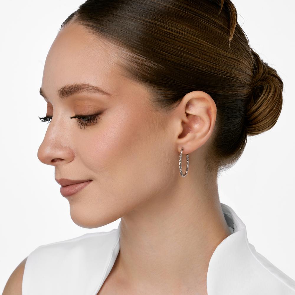Серебряные серьги гвоздики Krastsvetmet КЯНС22-486А-3