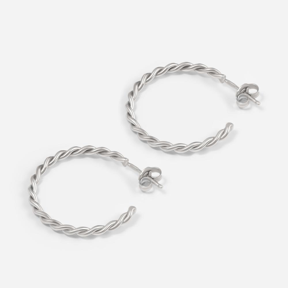 Серебряные серьги гвоздики Krastsvetmet КЯНС22-486А-3