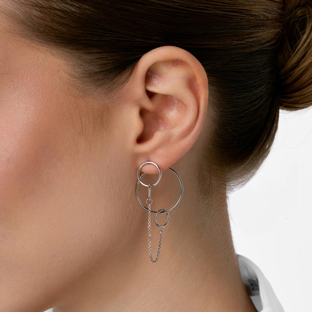 Серебряные серьги гвоздики Krastsvetmet КЯНС22-392-3