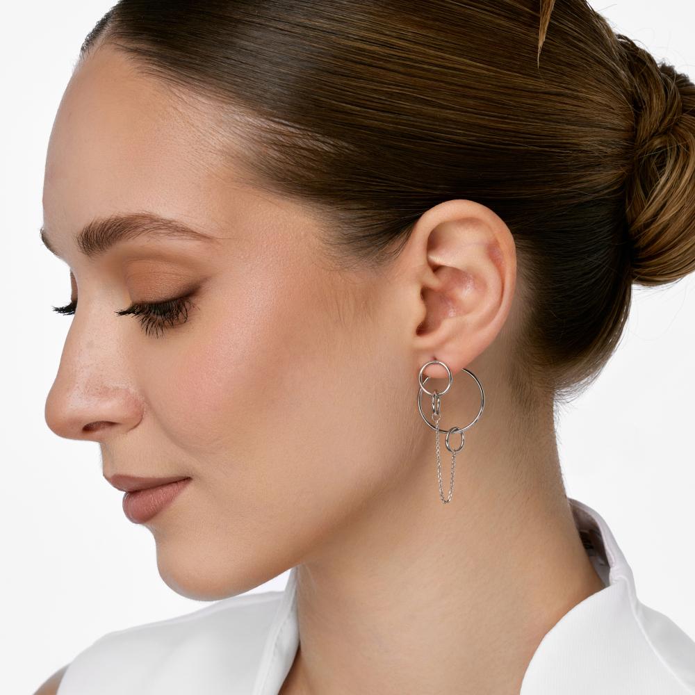 Серебряные серьги гвоздики Krastsvetmet КЯНС22-392-3
