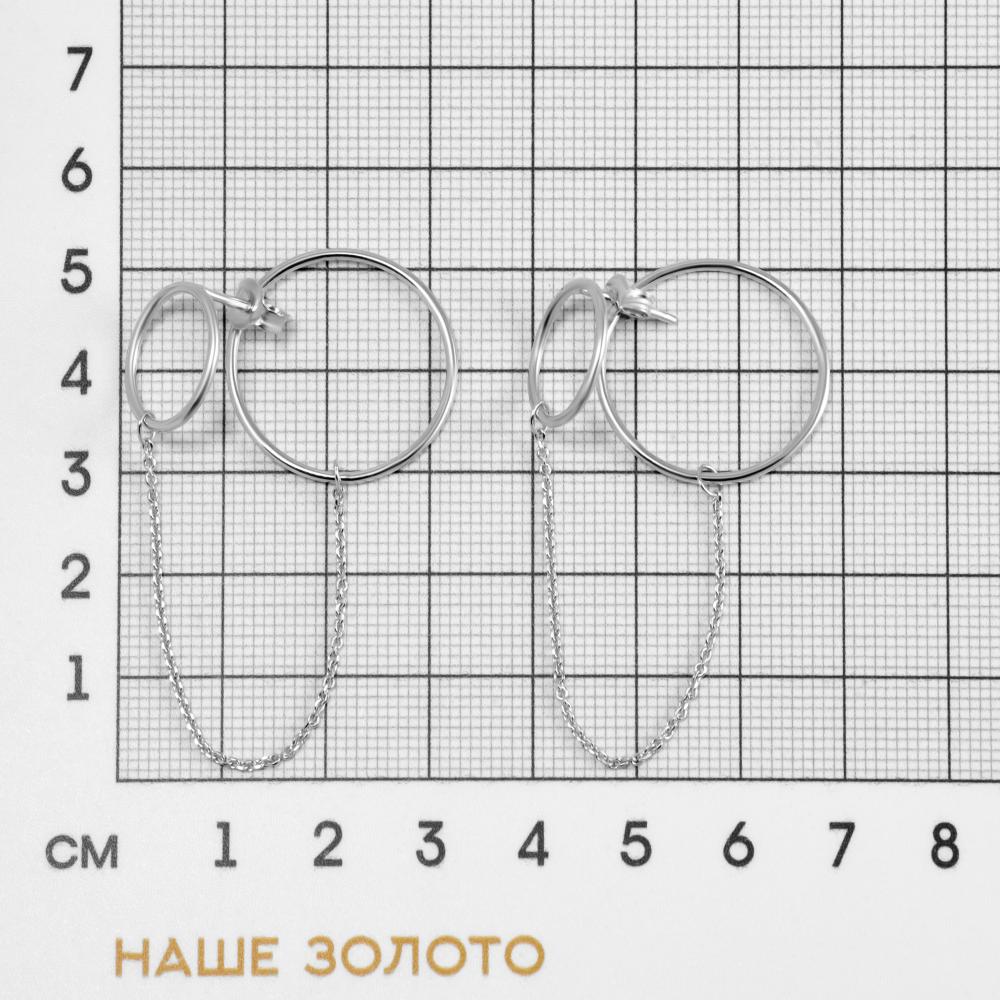 Серебряные серьги подвесные Krastsvetmet КЯНС22-393-3