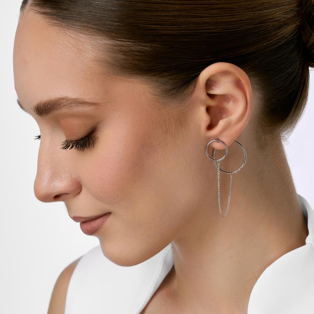 Серебряные серьги подвесные Krastsvetmet КЯНС22-393-3