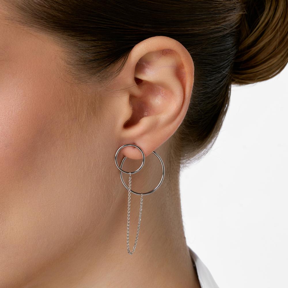 Серебряные серьги подвесные Krastsvetmet КЯНС22-393-3