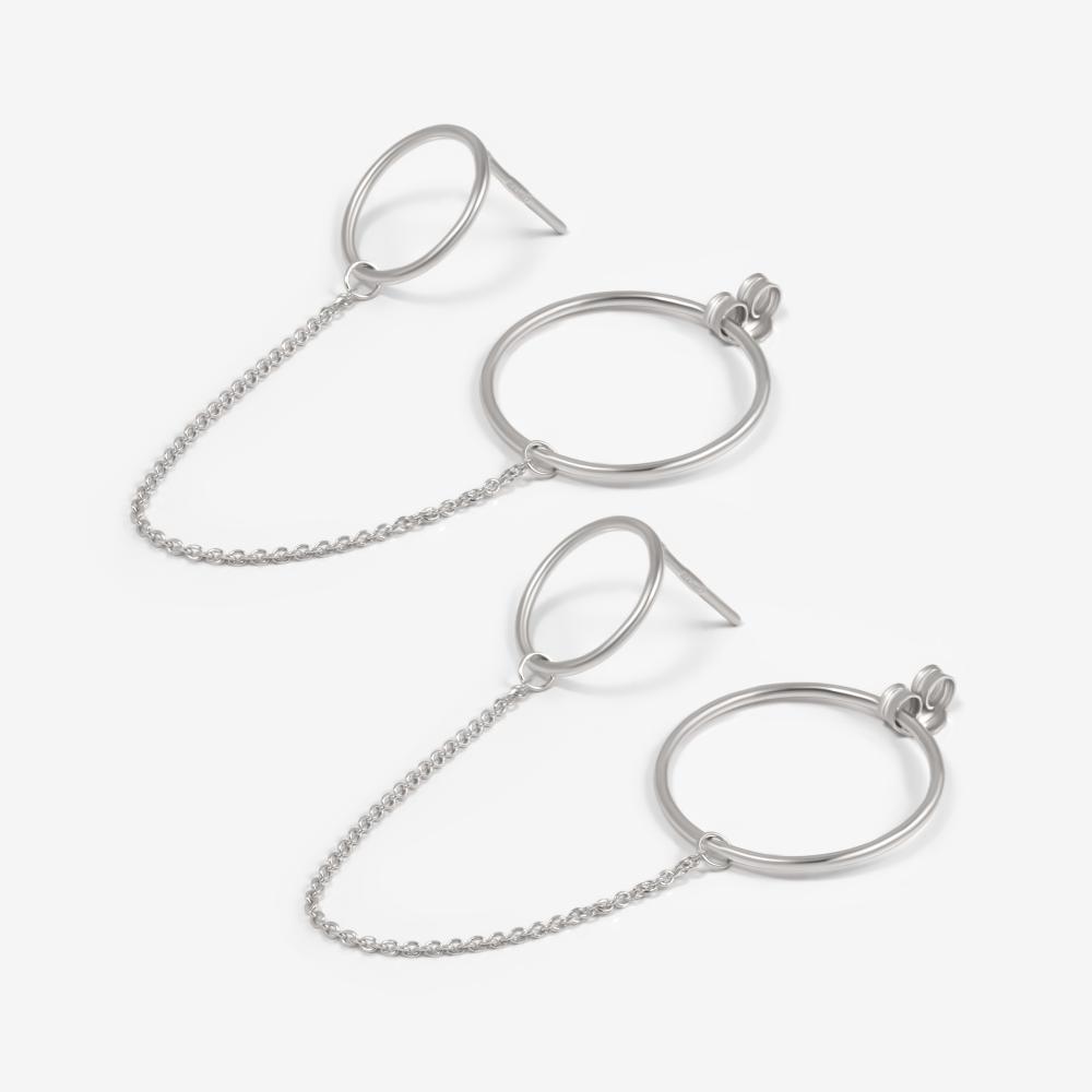 Серебряные серьги подвесные Krastsvetmet КЯНС22-393-3