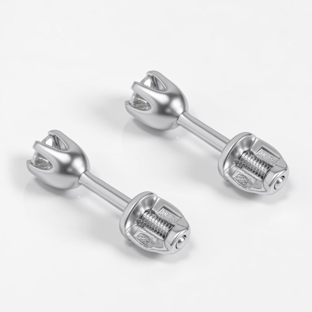 Серебряные серьги гвоздики Иллада 2ИС050008
