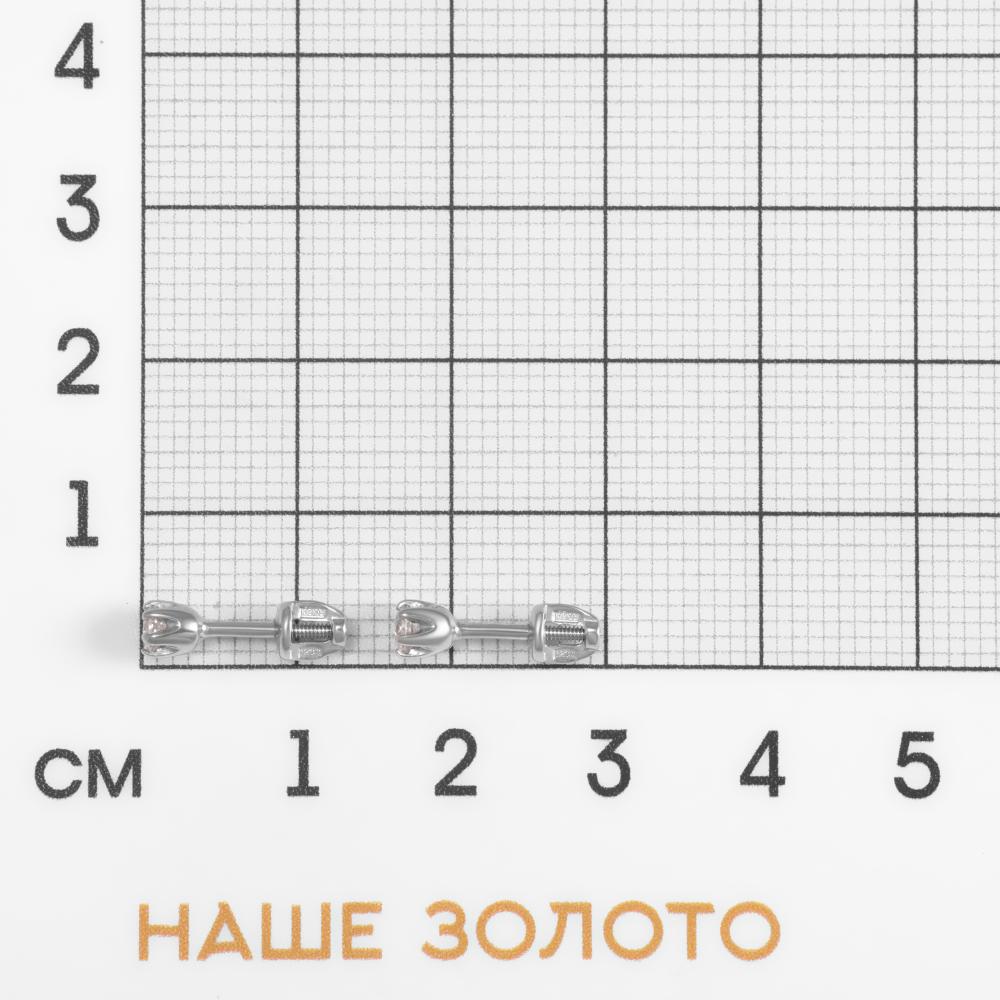 Серебряные серьги гвоздики Иллада 2ИС050008