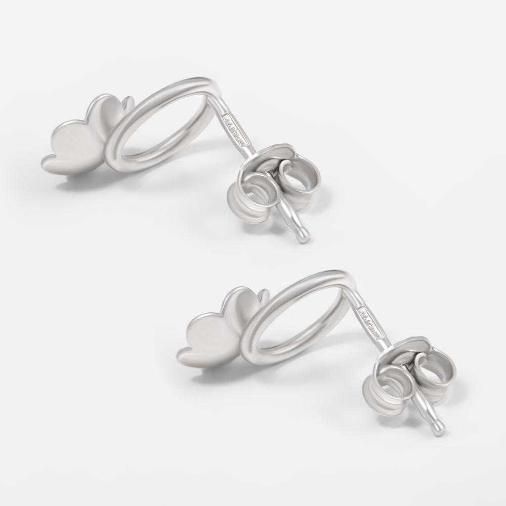 Серебряные серьги гвоздики Krastsvetmet КЯНС22-1840-3