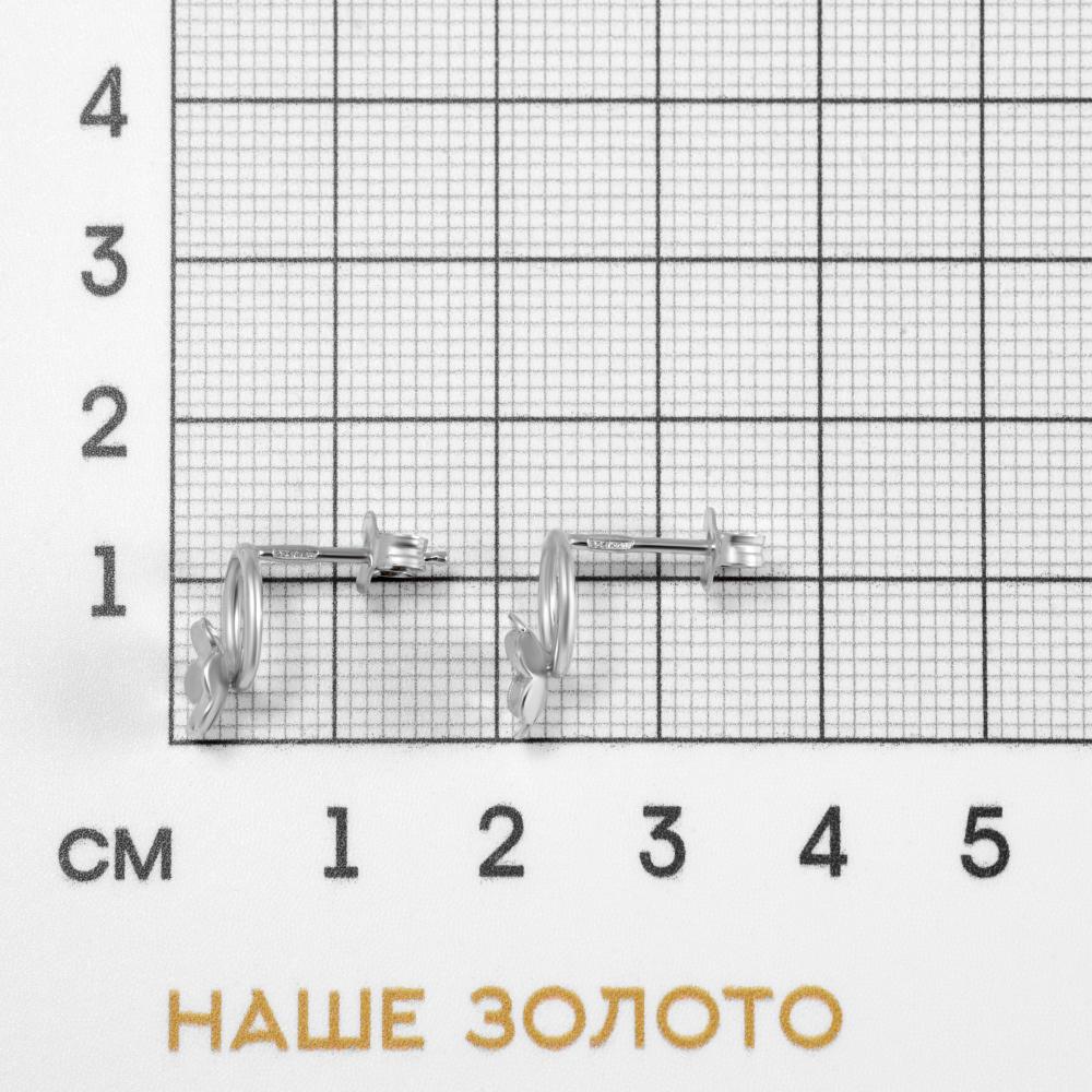 Серебряные серьги гвоздики Krastsvetmet КЯНС22-1840-3