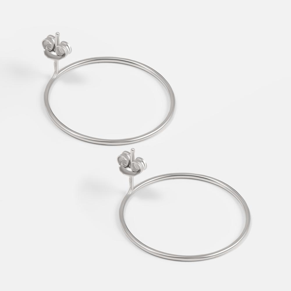 Серебряные серьги гвоздики Krastsvetmet КЯНС22-489-3