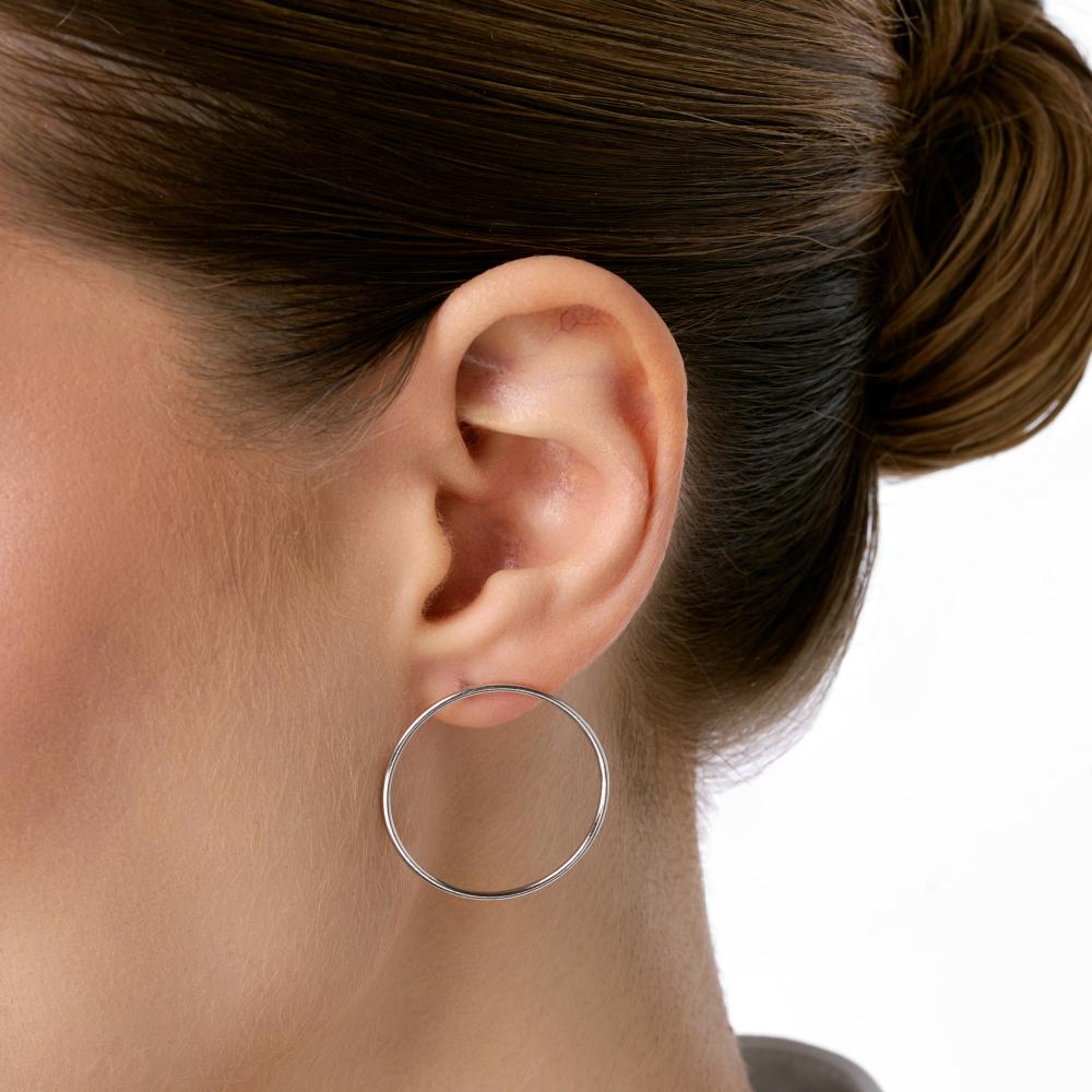 Серебряные серьги гвоздики Krastsvetmet КЯНС22-489-3
