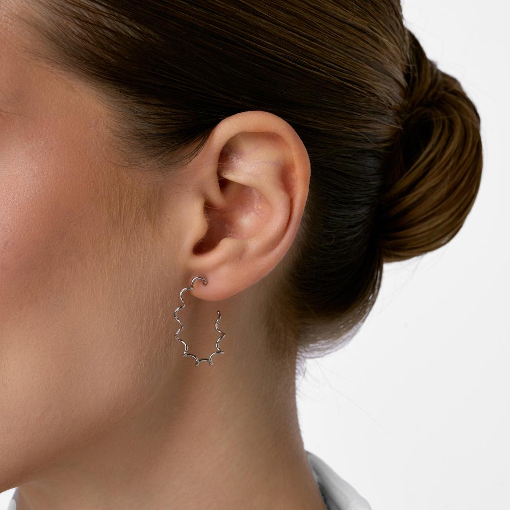 Серебряные серьги гвоздики Krastsvetmet КЯНС22-1846-3