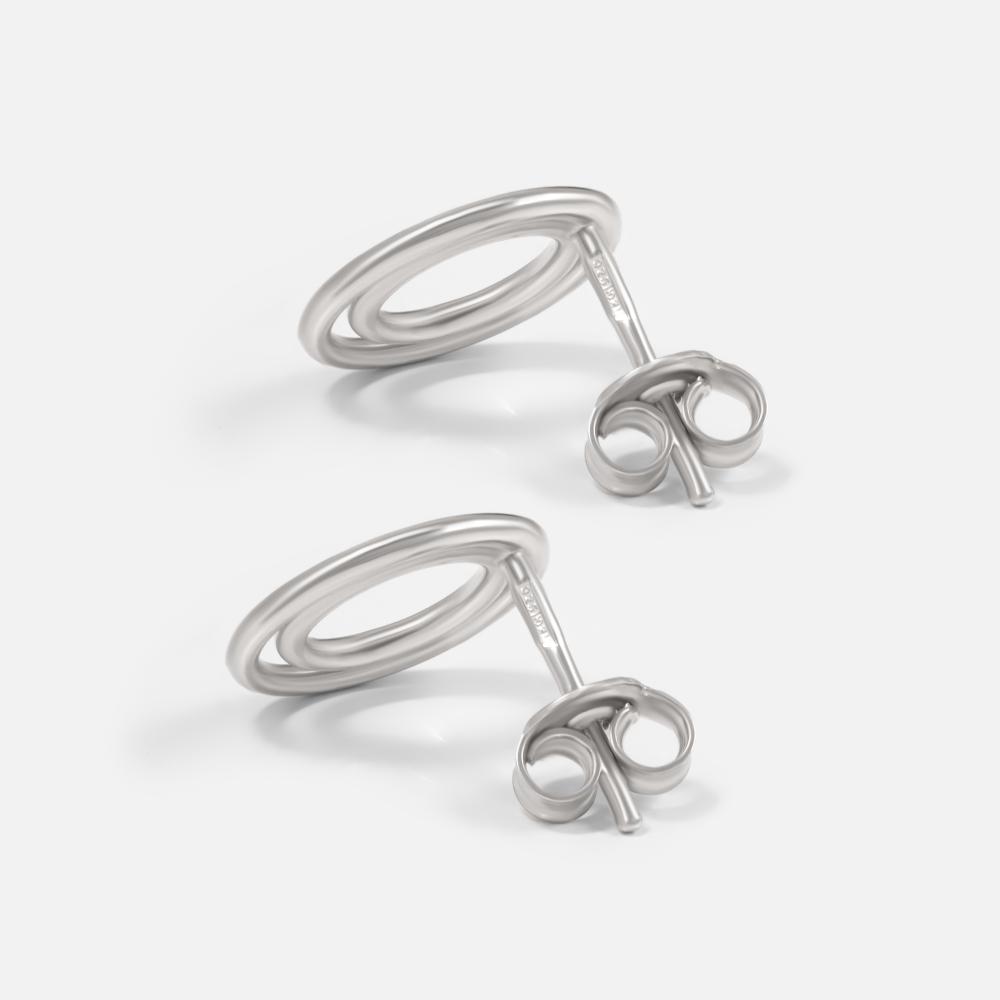 Серебряные серьги гвоздики Krastsvetmet КЯНС22-1824-3