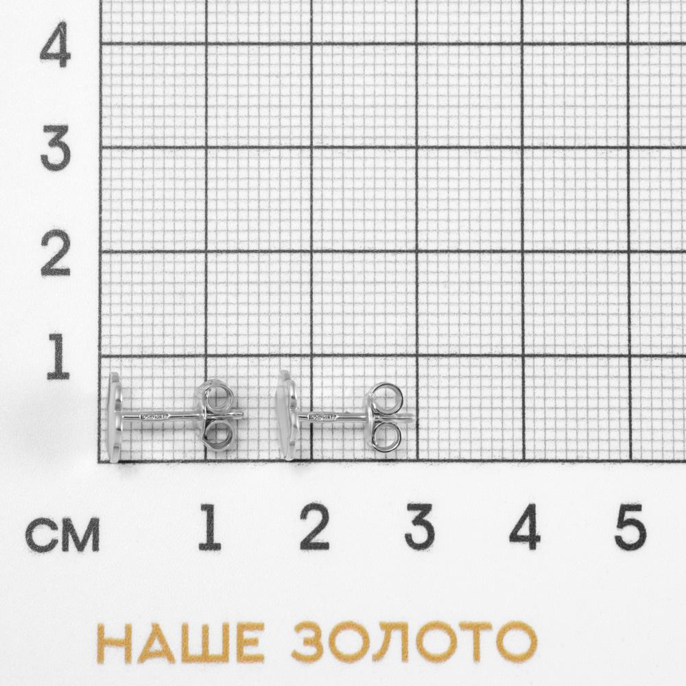 Серебряные серьги гвоздики Krastsvetmet КЯНС22-1835-3