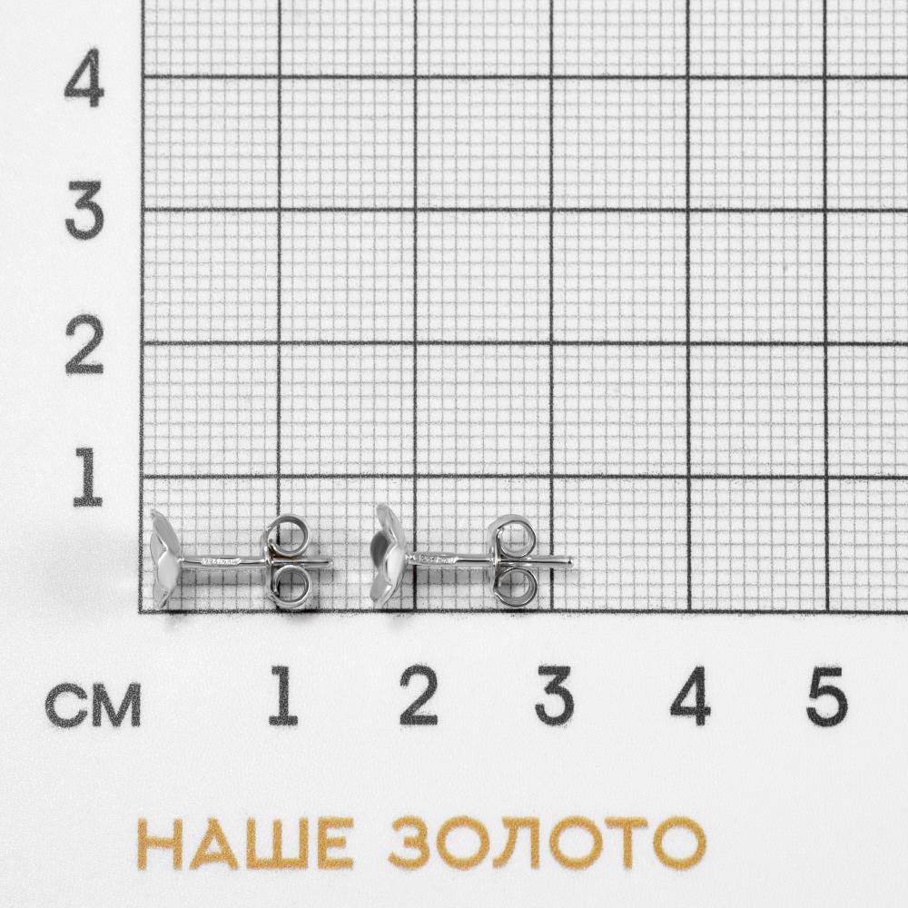 Серебряные серьги гвоздики Krastsvetmet КЯНС22-1836-3