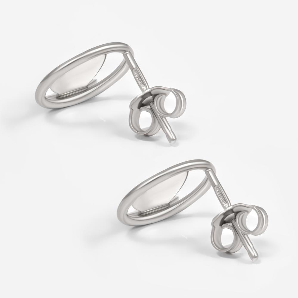 Серебряные серьги гвоздики Krastsvetmet КЯНС22-1841-3