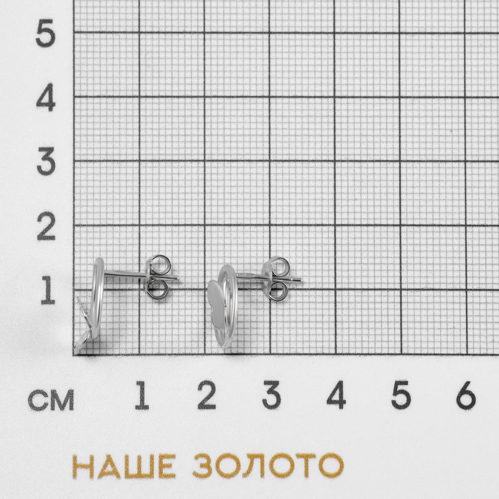 Серебряные серьги гвоздики Krastsvetmet КЯНС22-1841-3